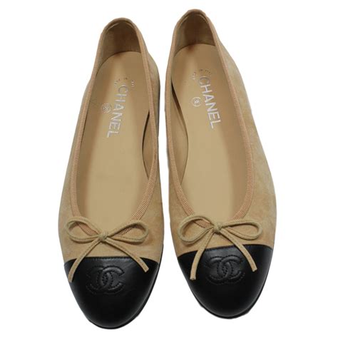 ballerines chanel beige noire|Chanel ballerina.